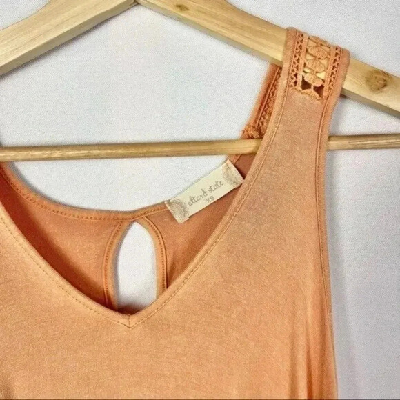 Altar'd State Orange Crochet Trim Boho Sleeveless Swing Tank Top XS - Picture 5 of 5